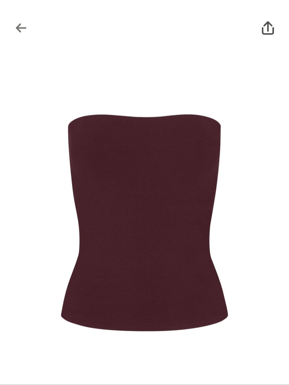 SKIMS Cotton Jersey Tubetop in Currant